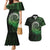 New Zealand Maori Koru Fern Couples Matching Mermaid Dress and Hawaiian Shirt Spiral Polynesian Style Green