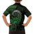 New Zealand Maori Koru Fern Family Matching Long Sleeve Bodycon Dress and Hawaiian Shirt Spiral Polynesian Style Green