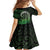 New Zealand Maori Koru Fern Family Matching Long Sleeve Bodycon Dress and Hawaiian Shirt Spiral Polynesian Style Green