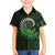 New Zealand Maori Koru Fern Family Matching Long Sleeve Bodycon Dress and Hawaiian Shirt Spiral Polynesian Style Green