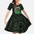 New Zealand Maori Koru Fern Family Matching Summer Maxi Dress and Hawaiian Shirt Spiral Polynesian Style Green