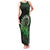 New Zealand Maori Koru Fern Family Matching Tank Maxi Dress and Hawaiian Shirt Spiral Polynesian Style Green