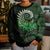 New Zealand Maori Koru Fern Kid Ugly Christmas Sweater Spiral Polynesian Style Green