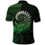 New Zealand Maori Koru Fern Polo Shirt Spiral Polynesian Style Green