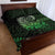 New Zealand Maori Koru Fern Quilt Bed Set Spiral Polynesian Style Green