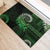 New Zealand Maori Koru Fern Rubber Doormat Spiral Polynesian Style Green