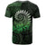 New Zealand Maori Koru Fern T Shirt Spiral Polynesian Style Green