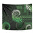 New Zealand Maori Koru Fern Tapestry Spiral Polynesian Style Green