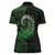 New Zealand Maori Koru Fern Women Polo Shirt Spiral Polynesian Style Green