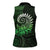 New Zealand Maori Koru Fern Women Sleeveless Polo Shirt Spiral Polynesian Style Green