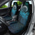 New Zealand Maori Koru Fern Car Seat Cover Spiral Polynesian Style Aqua Gradient