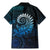 New Zealand Maori Koru Fern Family Matching Mermaid Dress and Hawaiian Shirt Spiral Polynesian Style Aqua Gradient