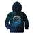 New Zealand Maori Koru Fern Kid Hoodie Spiral Polynesian Style Aqua Gradient