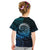 New Zealand Maori Koru Fern Kid T Shirt Spiral Polynesian Style Aqua Gradient