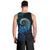 New Zealand Maori Koru Fern Men Tank Top Spiral Polynesian Style Aqua Gradient