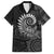 New Zealand Maori Koru Fern Family Matching Long Sleeve Bodycon Dress and Hawaiian Shirt Spiral Polynesian Style Gray