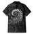 New Zealand Maori Koru Fern Family Matching Puletasi and Hawaiian Shirt Spiral Polynesian Style Gray