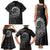 New Zealand Maori Koru Fern Family Matching Tank Maxi Dress and Hawaiian Shirt Spiral Polynesian Style Gray