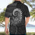 New Zealand Maori Koru Fern Hawaiian Shirt Spiral Polynesian Style Gray