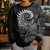 New Zealand Maori Koru Fern Kid Ugly Christmas Sweater Spiral Polynesian Style Gray