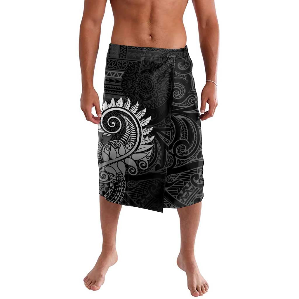 New Zealand Maori Koru Fern Lavalava Spiral Polynesian Style Gray