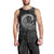 New Zealand Maori Koru Fern Men Tank Top Spiral Polynesian Style Gray