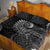 New Zealand Maori Koru Fern Quilt Bed Set Spiral Polynesian Style Gray