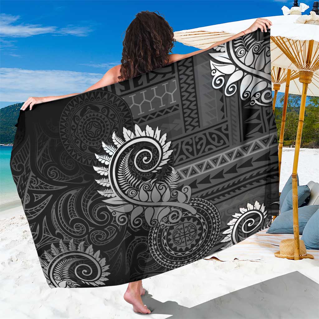 New Zealand Maori Koru Fern Sarong Spiral Polynesian Style Gray LT05 One Size 44 x 66 inches Gray - Polynesian Pride