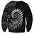 New Zealand Maori Koru Fern Sweatshirt Spiral Polynesian Style Gray