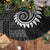 New Zealand Maori Koru Fern Tree Skirt Spiral Polynesian Style Gray