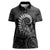 New Zealand Maori Koru Fern Women Polo Shirt Spiral Polynesian Style Gray