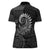 New Zealand Maori Koru Fern Women Polo Shirt Spiral Polynesian Style Gray