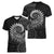 New Zealand Maori Koru Fern Women V-Neck T-Shirt Spiral Polynesian Style Gray