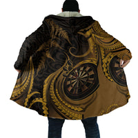 Personalised New Zealand Gold Darts Cloak Maori Fern Curve Style LT05 - Polynesian Pride