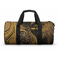 Personalised New Zealand Gold Darts Duffle Bag Maori Fern Curve Style LT05 One size Gold - Polynesian Pride
