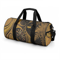 Personalised New Zealand Gold Darts Duffle Bag Maori Fern Curve Style LT05 - Polynesian Pride