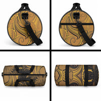 Personalised New Zealand Gold Darts Duffle Bag Maori Fern Curve Style LT05 - Polynesian Pride
