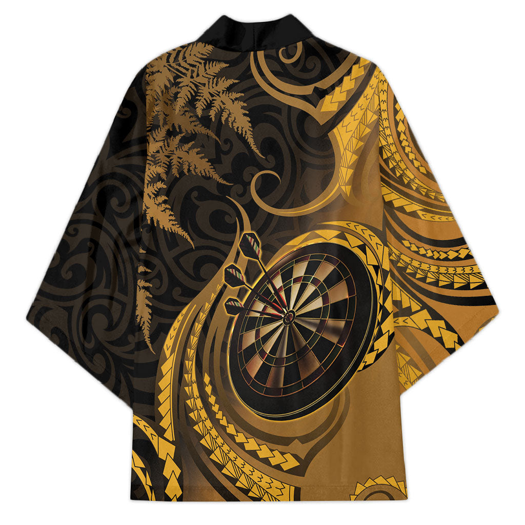 Personalised New Zealand Gold Darts Kimono Maori Fern Curve Style LT05 - Polynesian Pride
