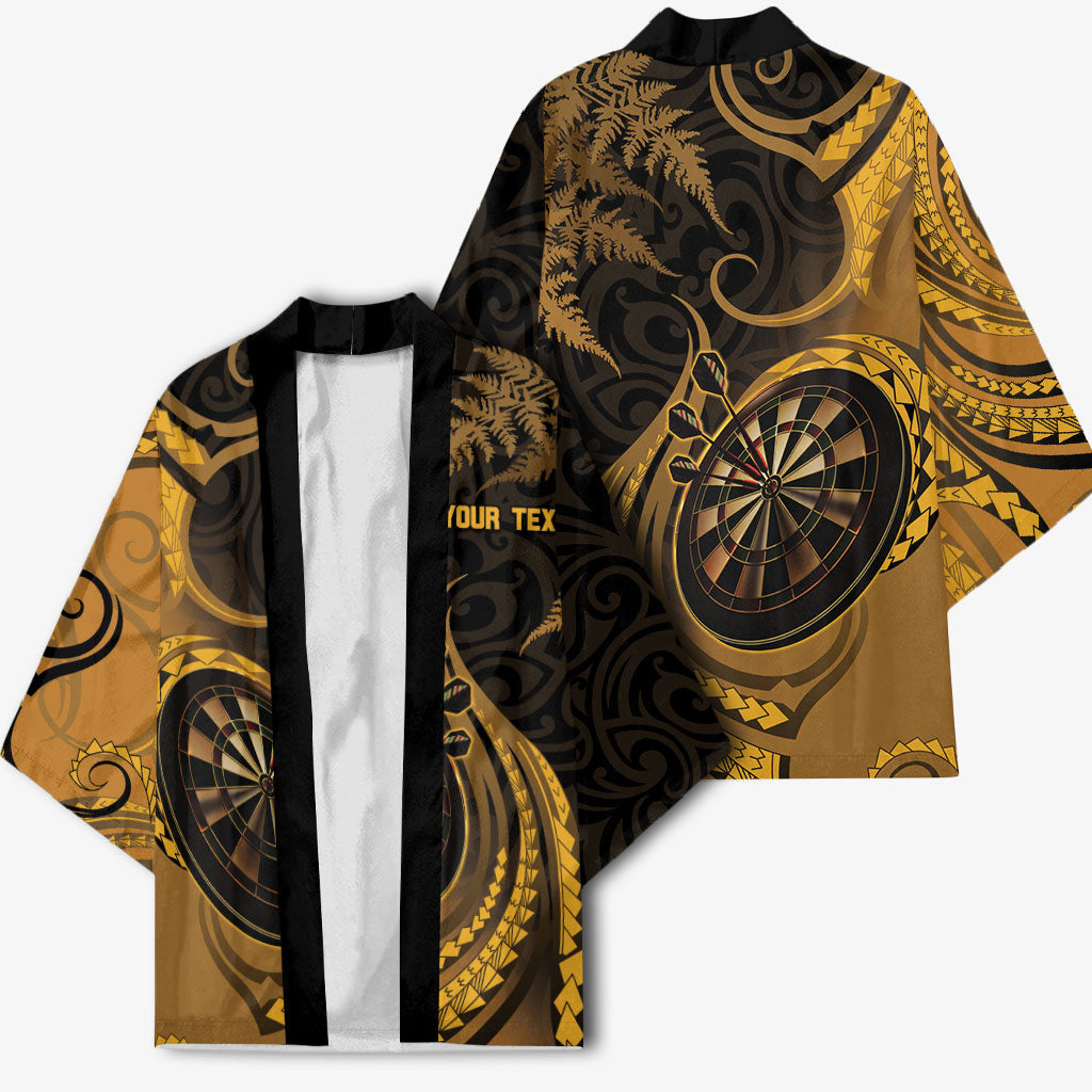 Personalised New Zealand Gold Darts Kimono Maori Fern Curve Style LT05 - Polynesian Pride