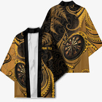 Personalised New Zealand Gold Darts Kimono Maori Fern Curve Style LT05 - Polynesian Pride