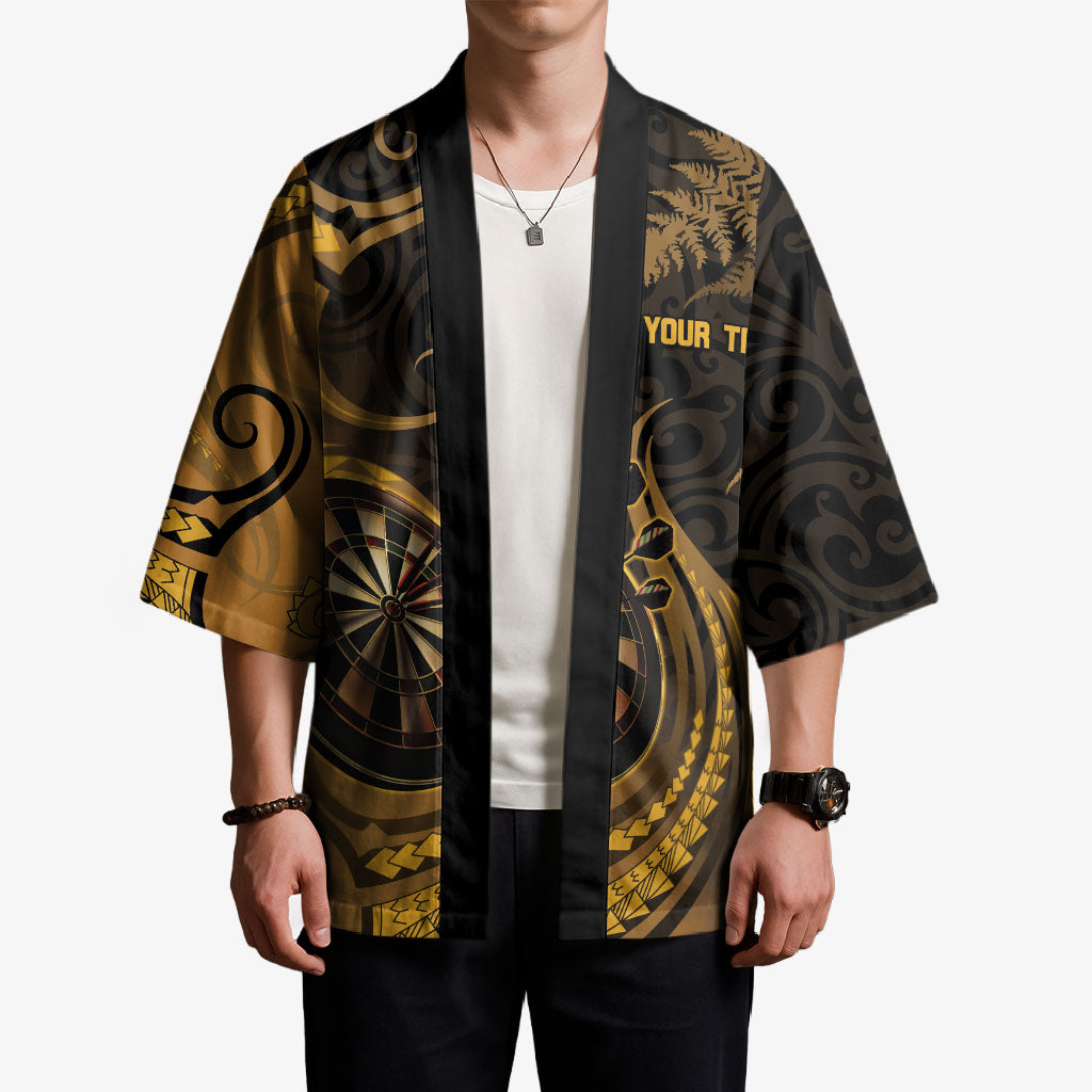 Personalised New Zealand Gold Darts Kimono Maori Fern Curve Style LT05 - Polynesian Pride