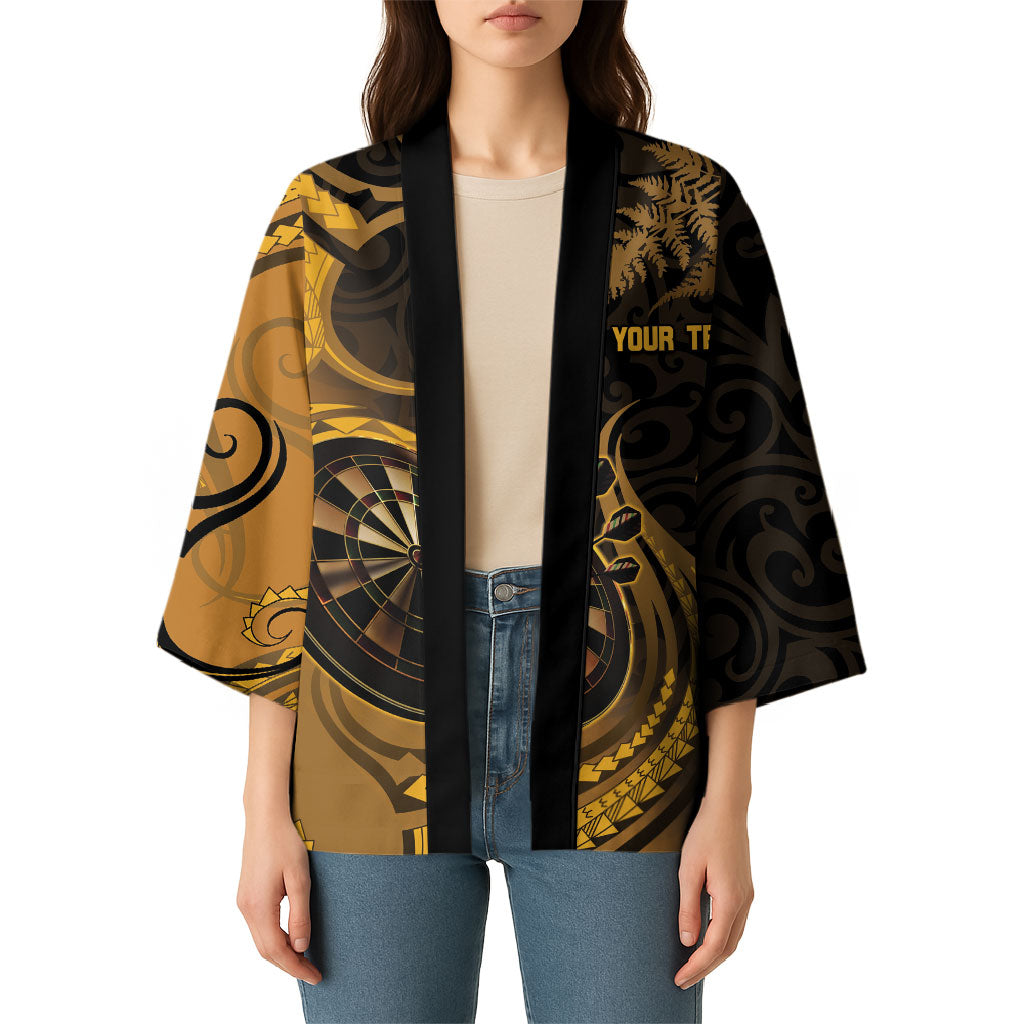Personalised New Zealand Gold Darts Kimono Maori Fern Curve Style LT05 - Polynesian Pride