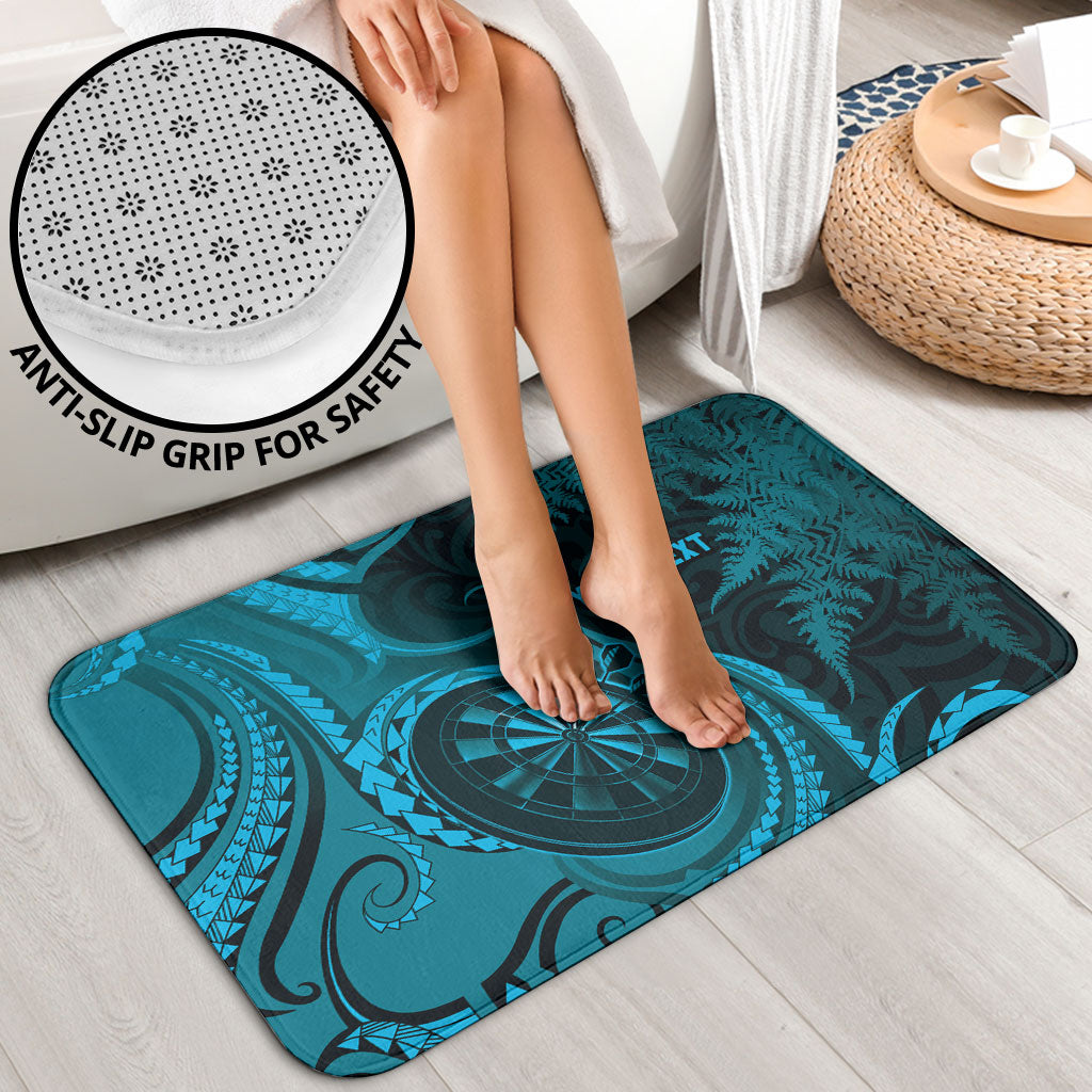 Personalised New Zealand Turquoise Darts Bathroom Set Maori Fern Curve Style LT05 - Polynesian Pride