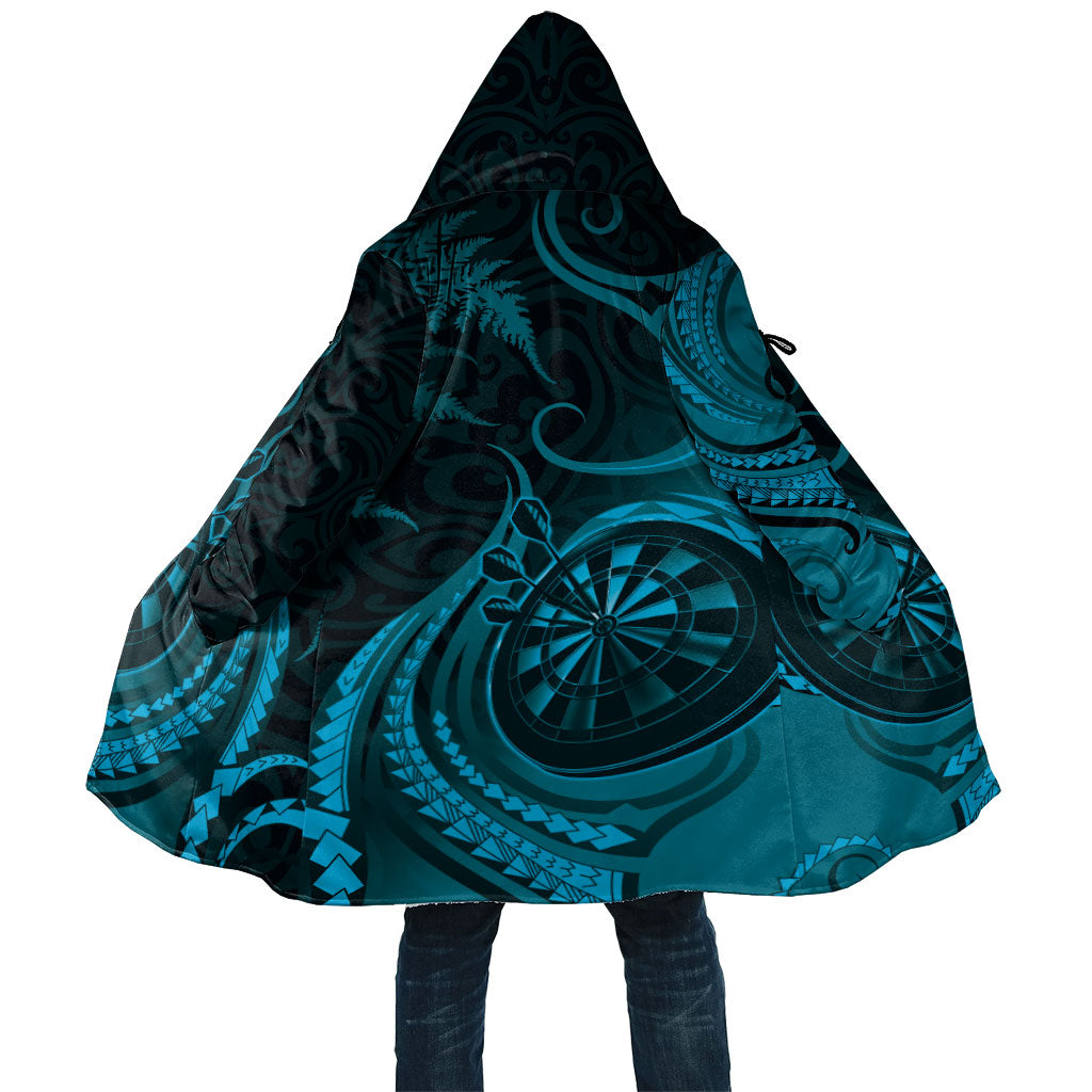 Personalised New Zealand Turquoise Darts Cloak Maori Fern Curve Style LT05 Unisex Turquoise - Polynesian Pride