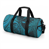 Personalised New Zealand Turquoise Darts Duffle Bag Maori Fern Curve Style LT05 - Polynesian Pride
