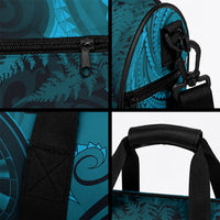 Personalised New Zealand Turquoise Darts Duffle Bag Maori Fern Curve Style LT05 - Polynesian Pride