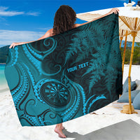 Personalised New Zealand Turquoise Darts Sarong Maori Fern Curve Style LT05 One Size 44 x 66 inches Turquoise - Polynesian Pride