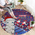 New Zealand Christmas Round Carpet Haka Fern Santa Tiki Meri Kirihimete LT05 - Polynesian Pride