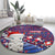 New Zealand Christmas Round Carpet Haka Fern Santa Tiki Meri Kirihimete LT05 - Polynesian Pride