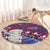 New Zealand Christmas Round Carpet Haka Fern Santa Tiki Meri Kirihimete LT05 - Polynesian Pride